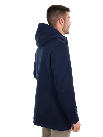 CAPPOTTO BENNATO CON CAPPUCCIO FB DA UOMO BLU