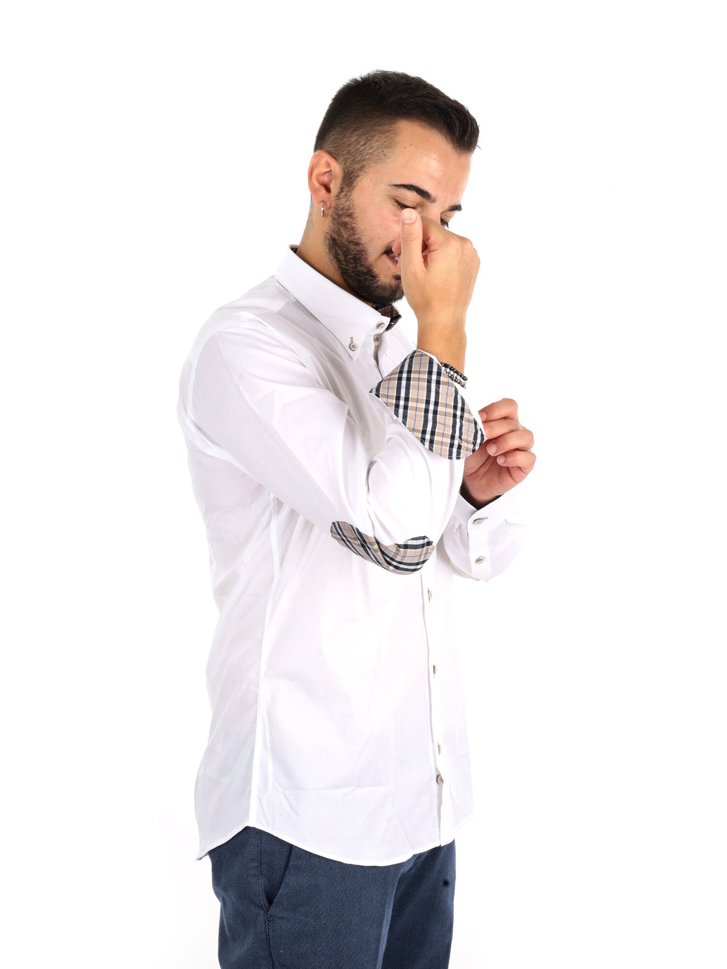 Fb Berry Toppe Bianc, camicia da uomo bianca
