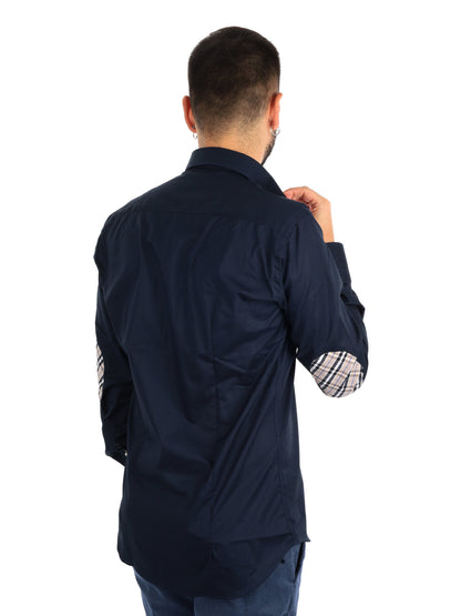 Fb Berry Toppe Blu, camicia da uomo blu