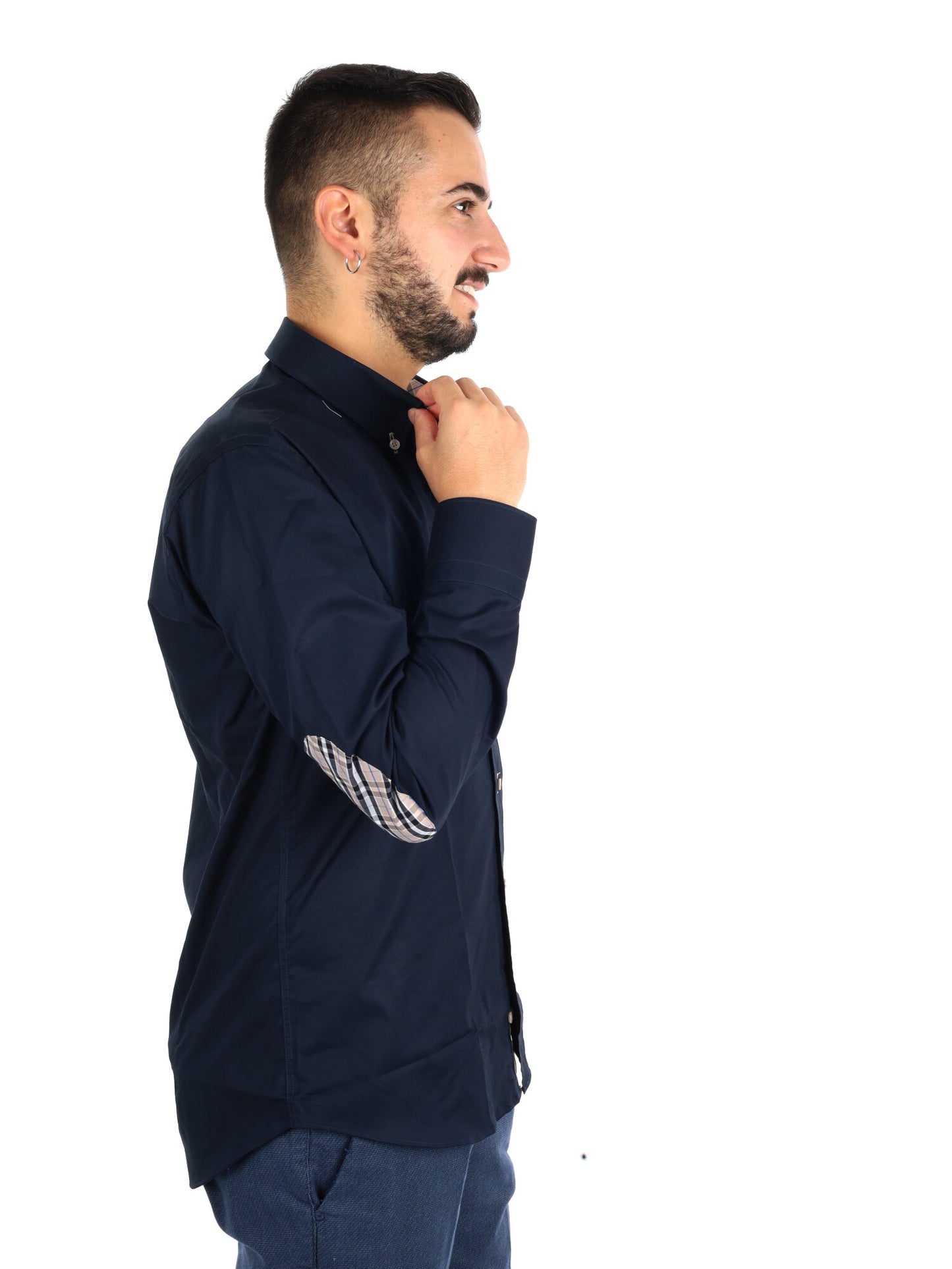 Fb Berry Toppe Blu, camicia da uomo blu