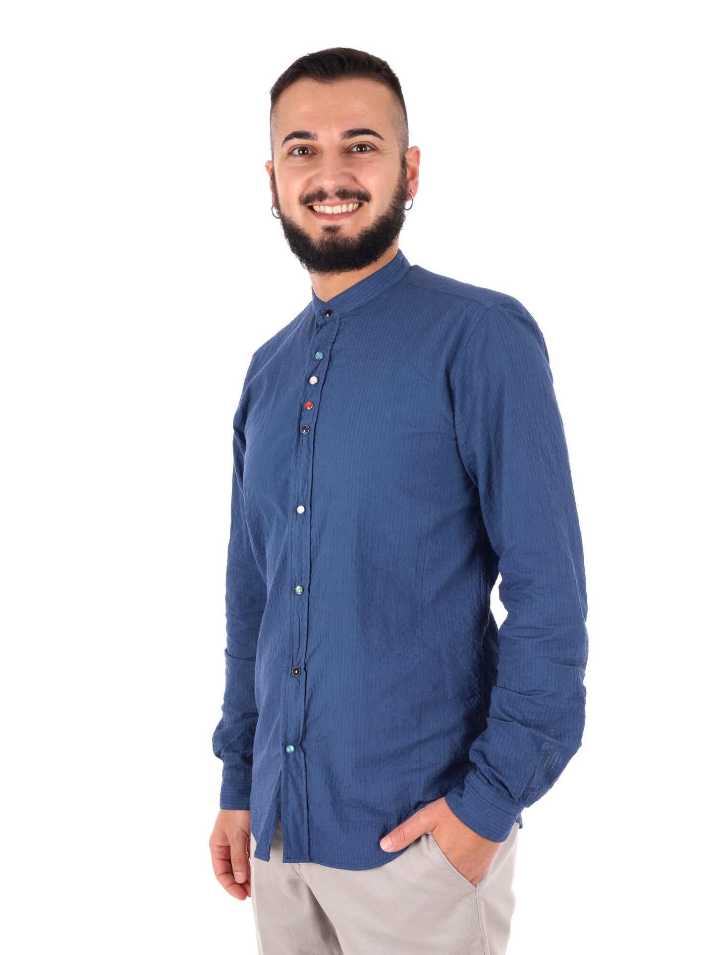 Camicia da uomo FB Beto Corea in elegante blu