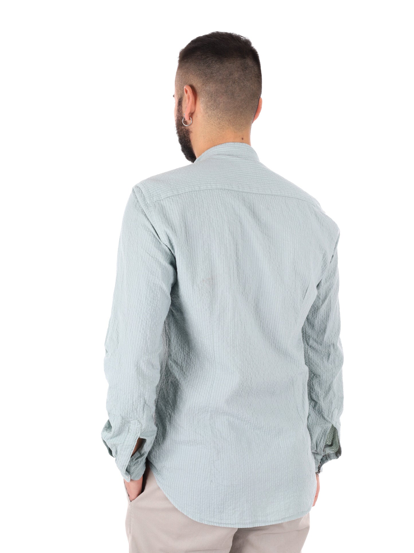 Camicia da uomo FB Beto Corea verde per la primavera-estate