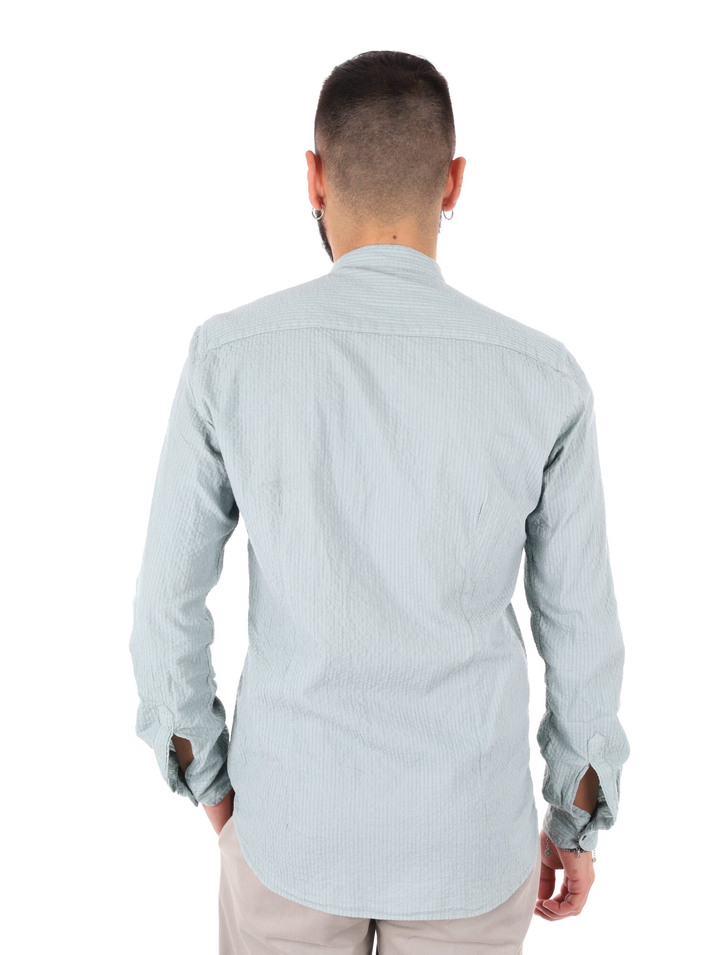 Camicia da uomo FB Beto Corea verde per la primavera-estate