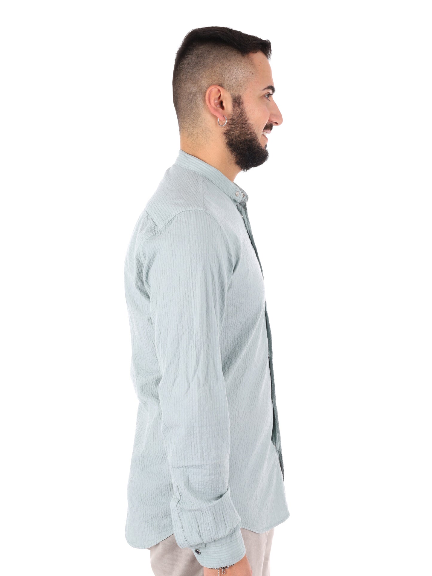 Camicia da uomo FB Beto Corea verde per la primavera-estate