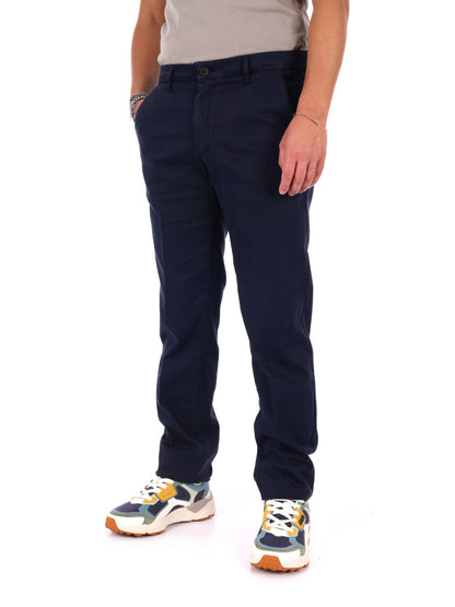 Pantaloni Bill Blu da uomo in lycra, stile casual e versatile