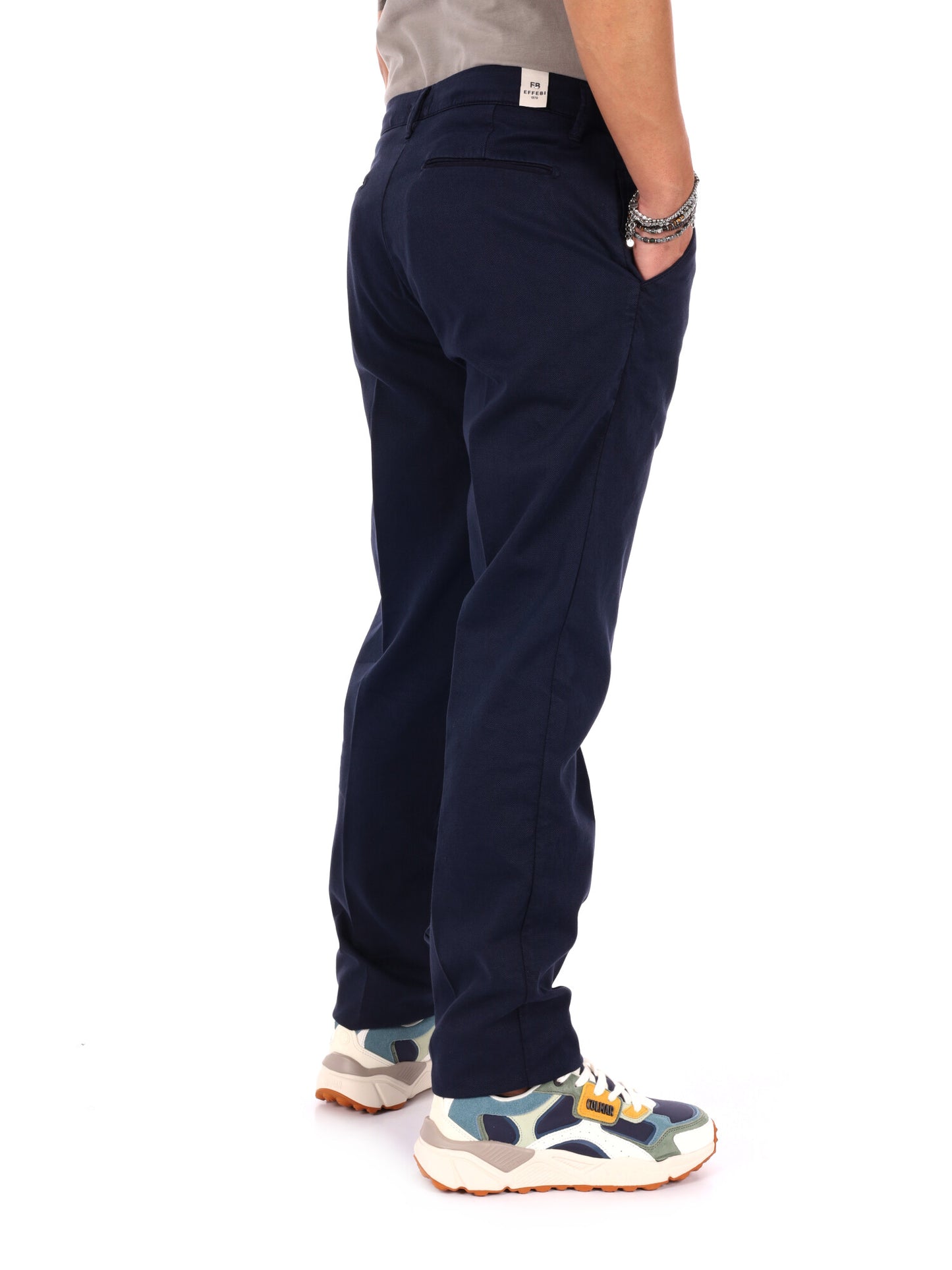 Pantaloni Bill Blu da uomo in lycra, stile casual e versatile