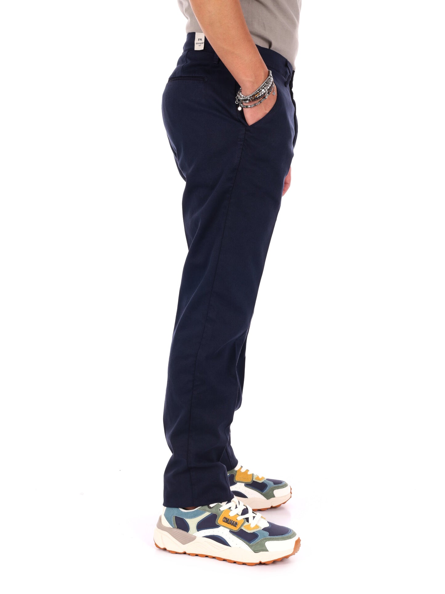 Pantaloni Bill Blu da uomo in lycra, stile casual e versatile