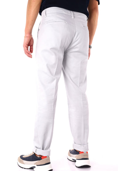 Pantaloni chino da uomo FB Bill Ghiac bianchi per la primavera