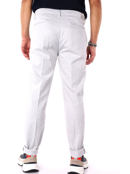 Pantaloni chino da uomo FB Bill Ghiac bianchi per la primavera