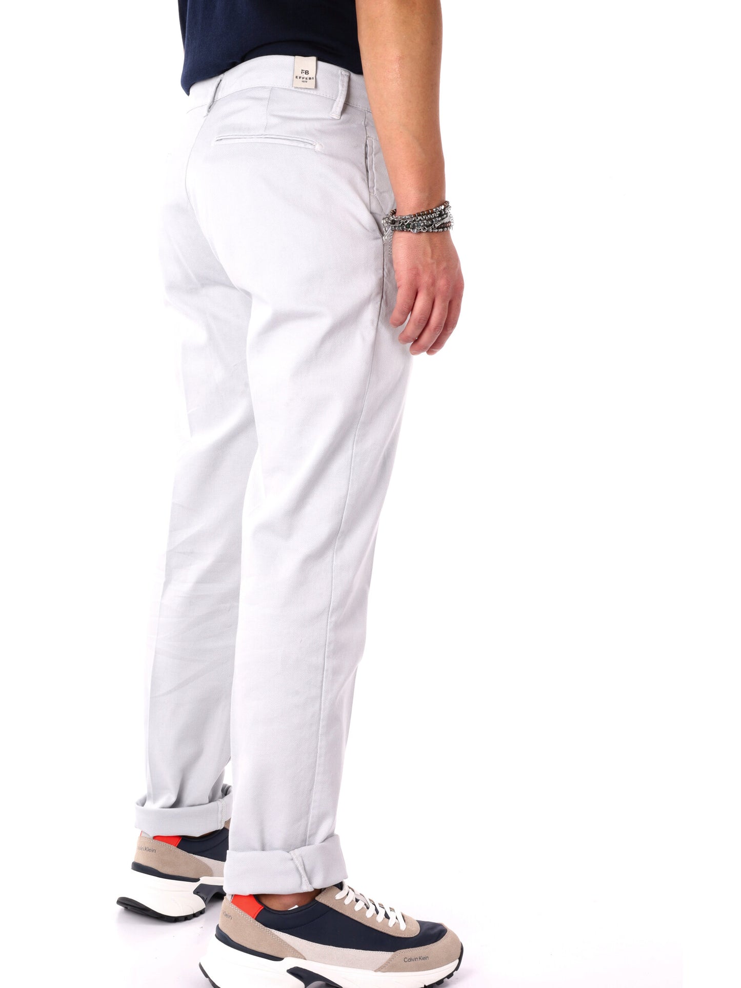 Pantaloni chino da uomo FB Bill Ghiac bianchi per la primavera