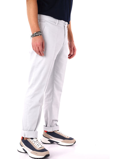 Pantaloni chino da uomo FB Bill Ghiac bianchi per la primavera