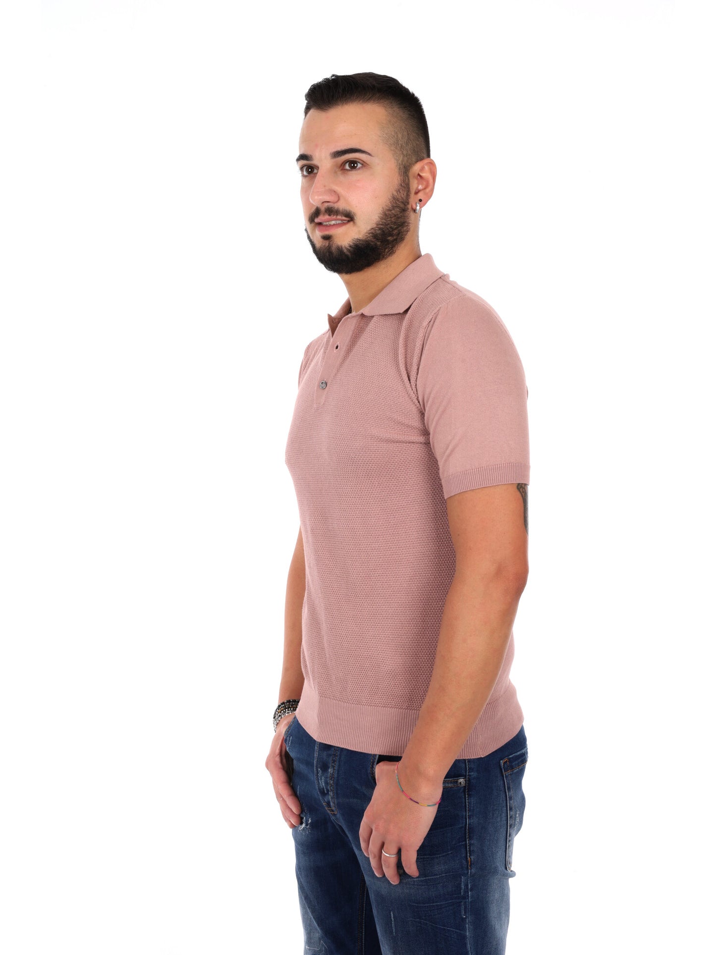 Polo rosa da uomo Bindi K097, elegante e versatile per il tuo stile casual