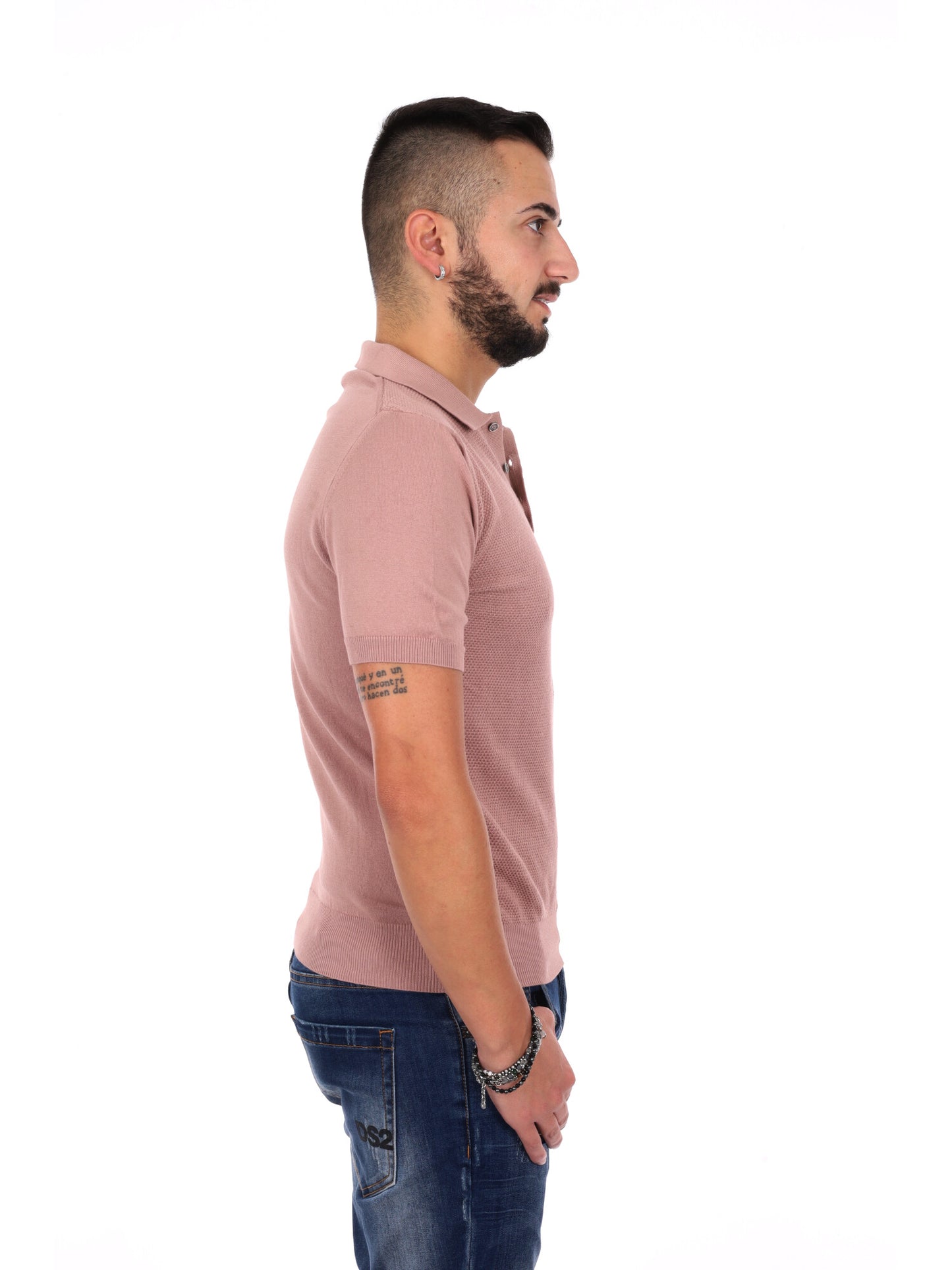 Polo rosa da uomo Bindi K097, elegante e versatile per il tuo stile casual
