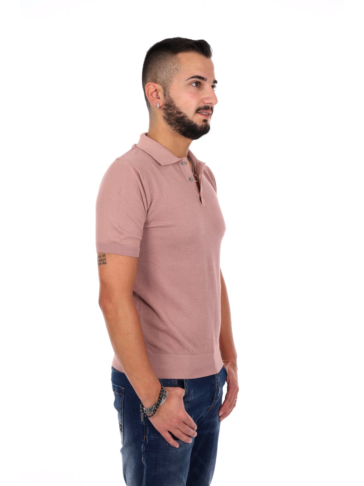 Polo rosa da uomo Bindi K097, elegante e versatile per il tuo stile casual