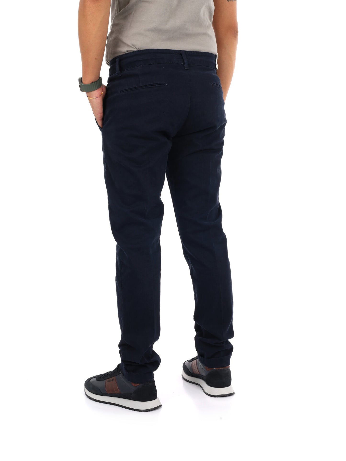 Fb Bing Blu, pantalone elegante da uomo blu