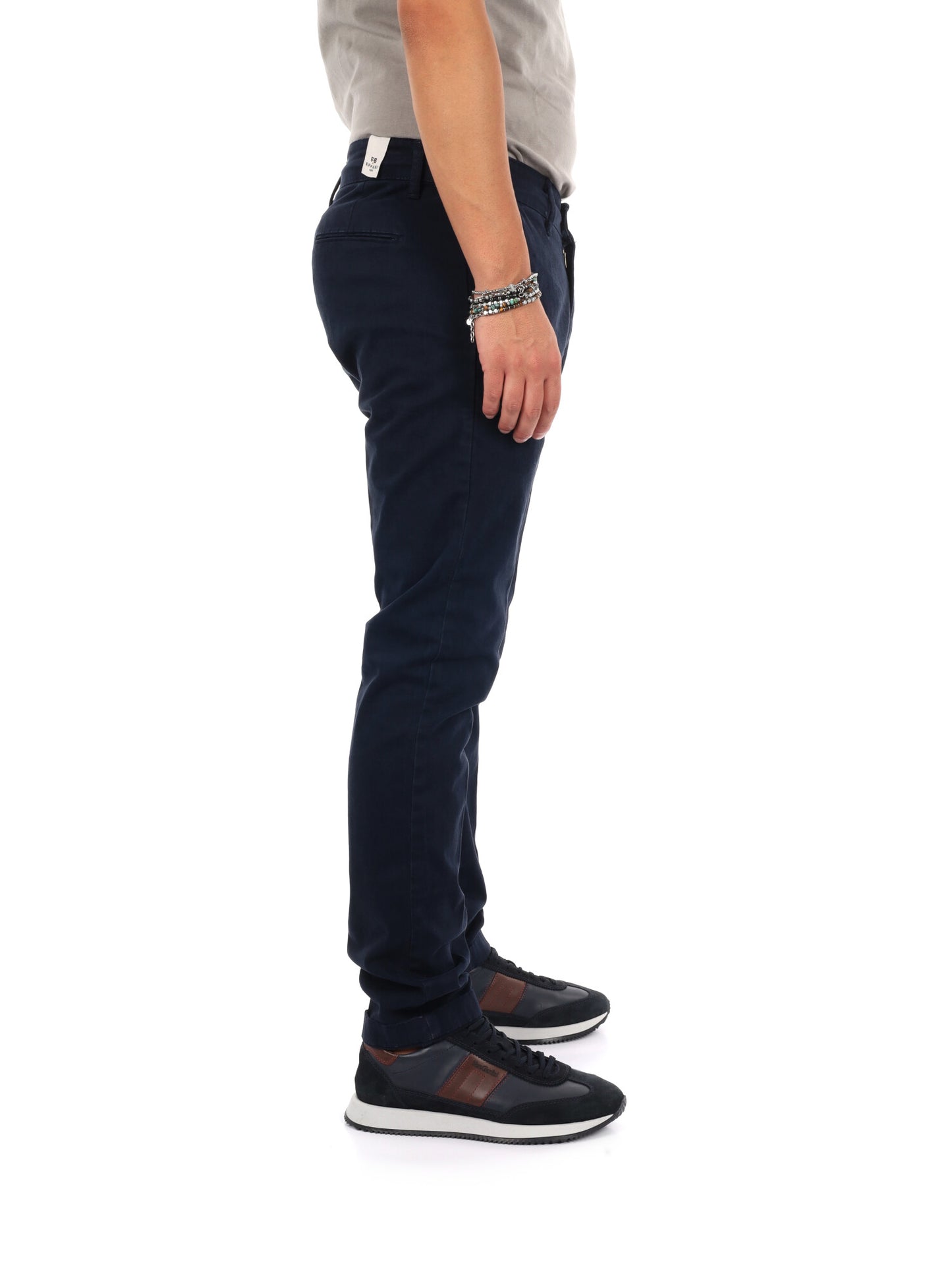 Fb Bing Blu, pantalone elegante da uomo blu