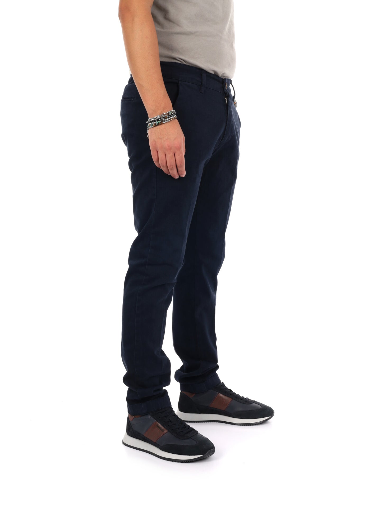 Fb Bing Blu, pantalone elegante da uomo blu