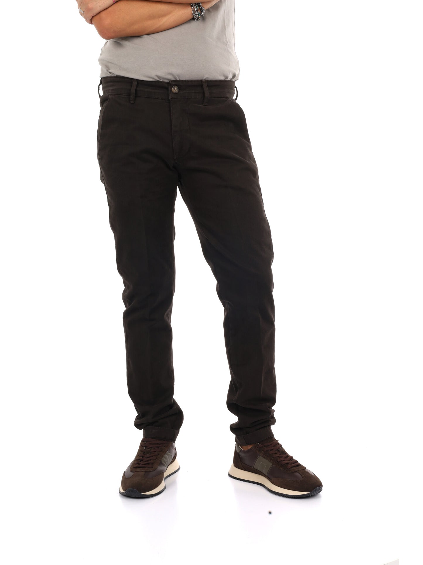 Fb Bing Moro, pantalone da uomo marrone