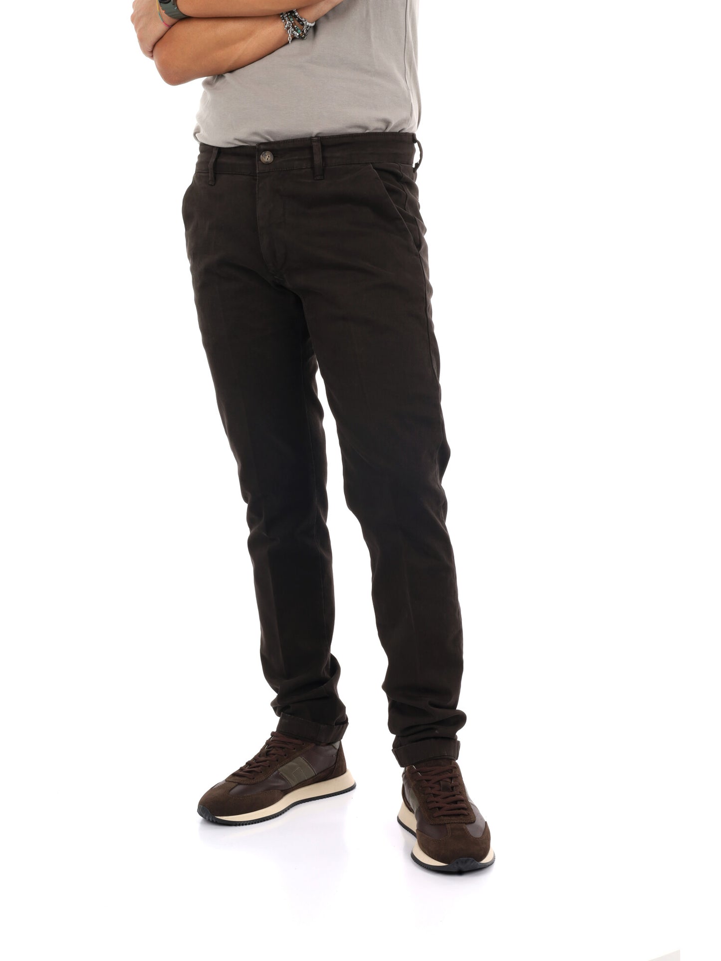 Fb Bing Moro, pantalone da uomo marrone