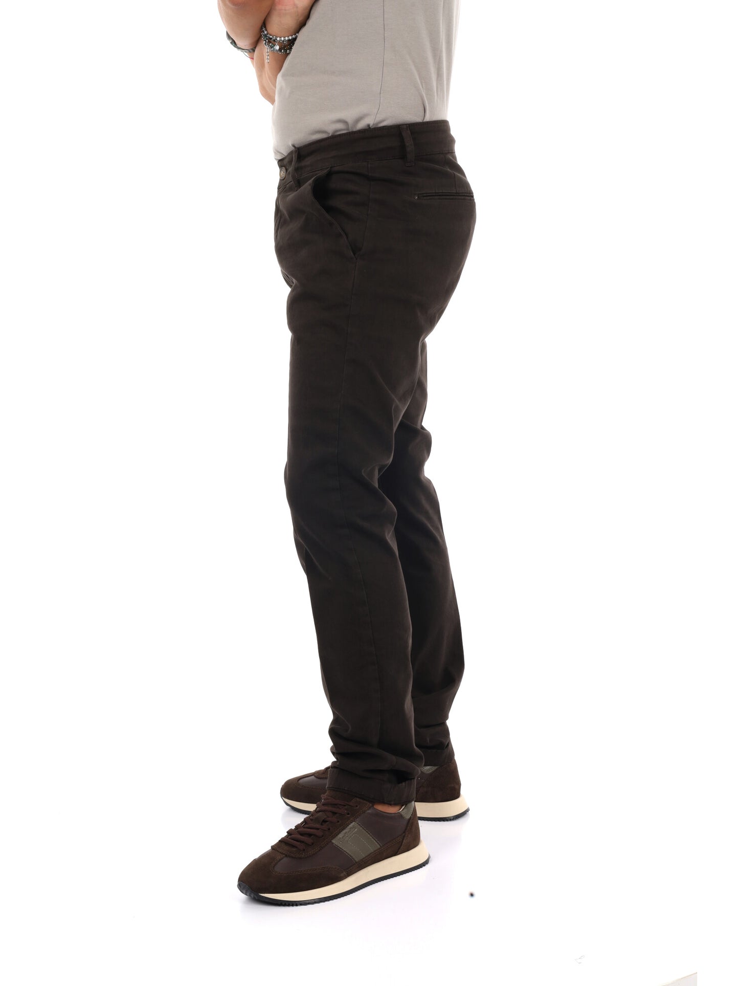 Fb Bing Moro, pantalone da uomo marrone
