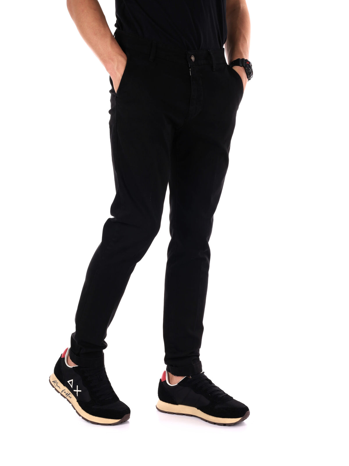 Fb pantalone da uomo nero