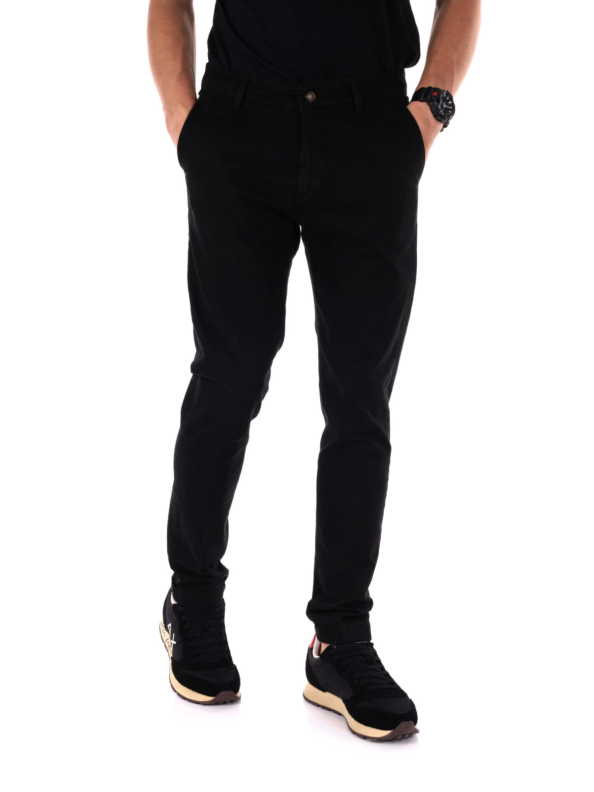 Fb pantalone da uomo nero
