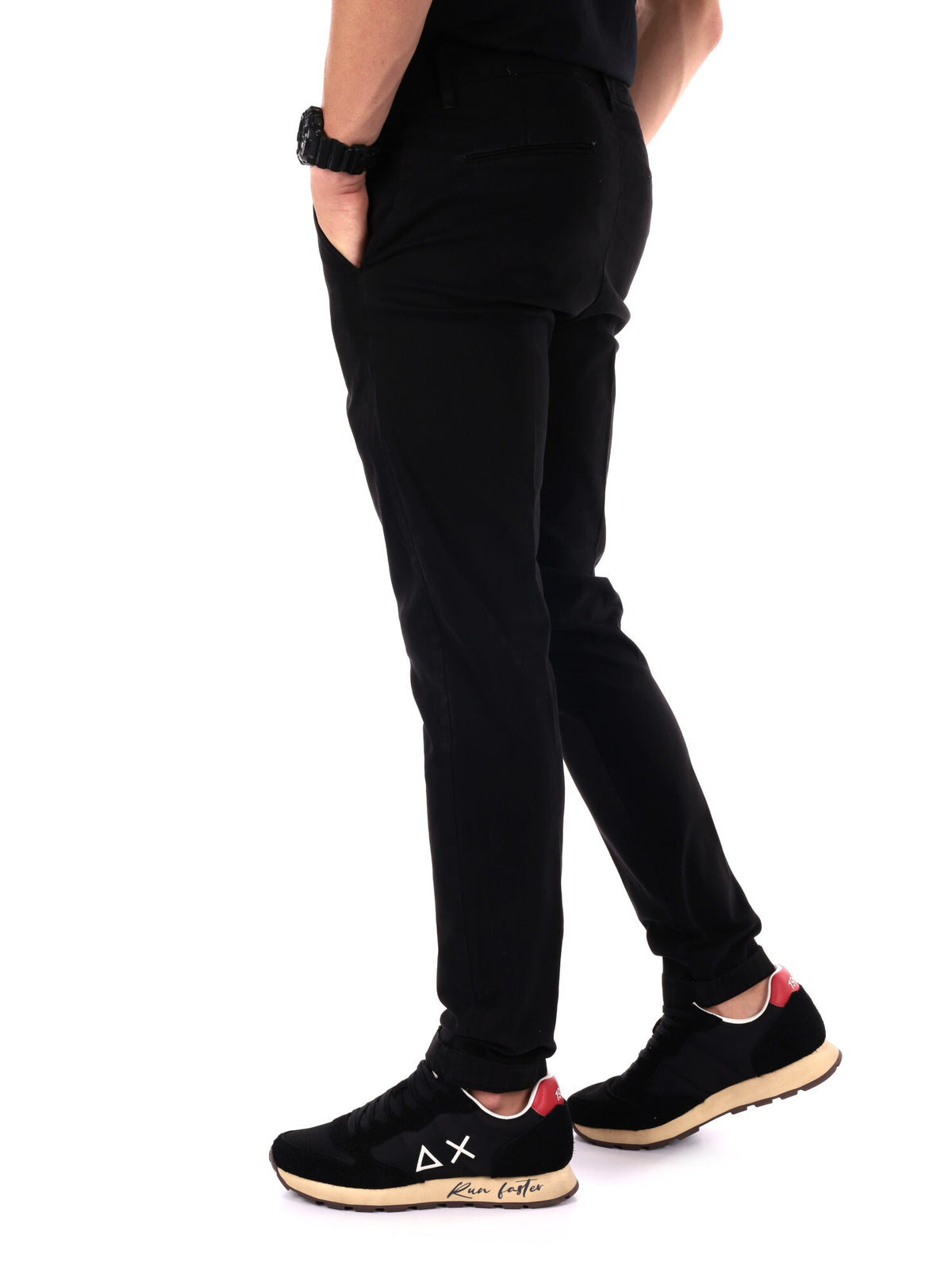 Fb pantalone da uomo nero