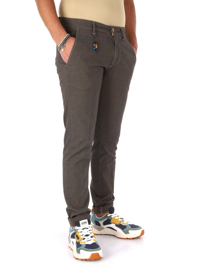 Pantaloni Birmania Bisco marroni da uomo per la primavera-estate