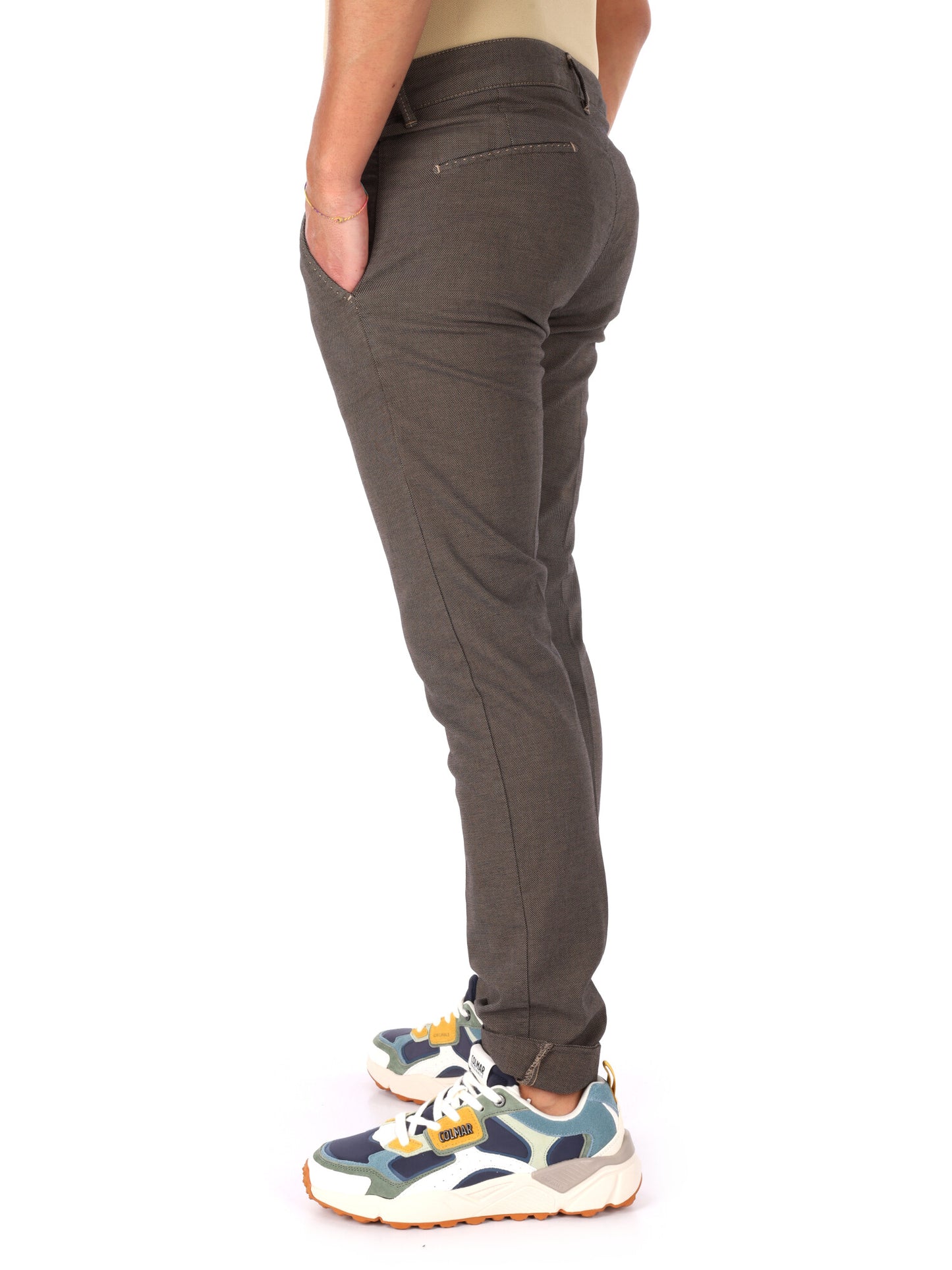 Pantaloni Birmania Bisco marroni da uomo per la primavera-estate