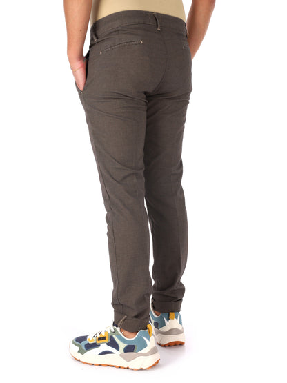Pantaloni Birmania Bisco marroni da uomo per la primavera-estate