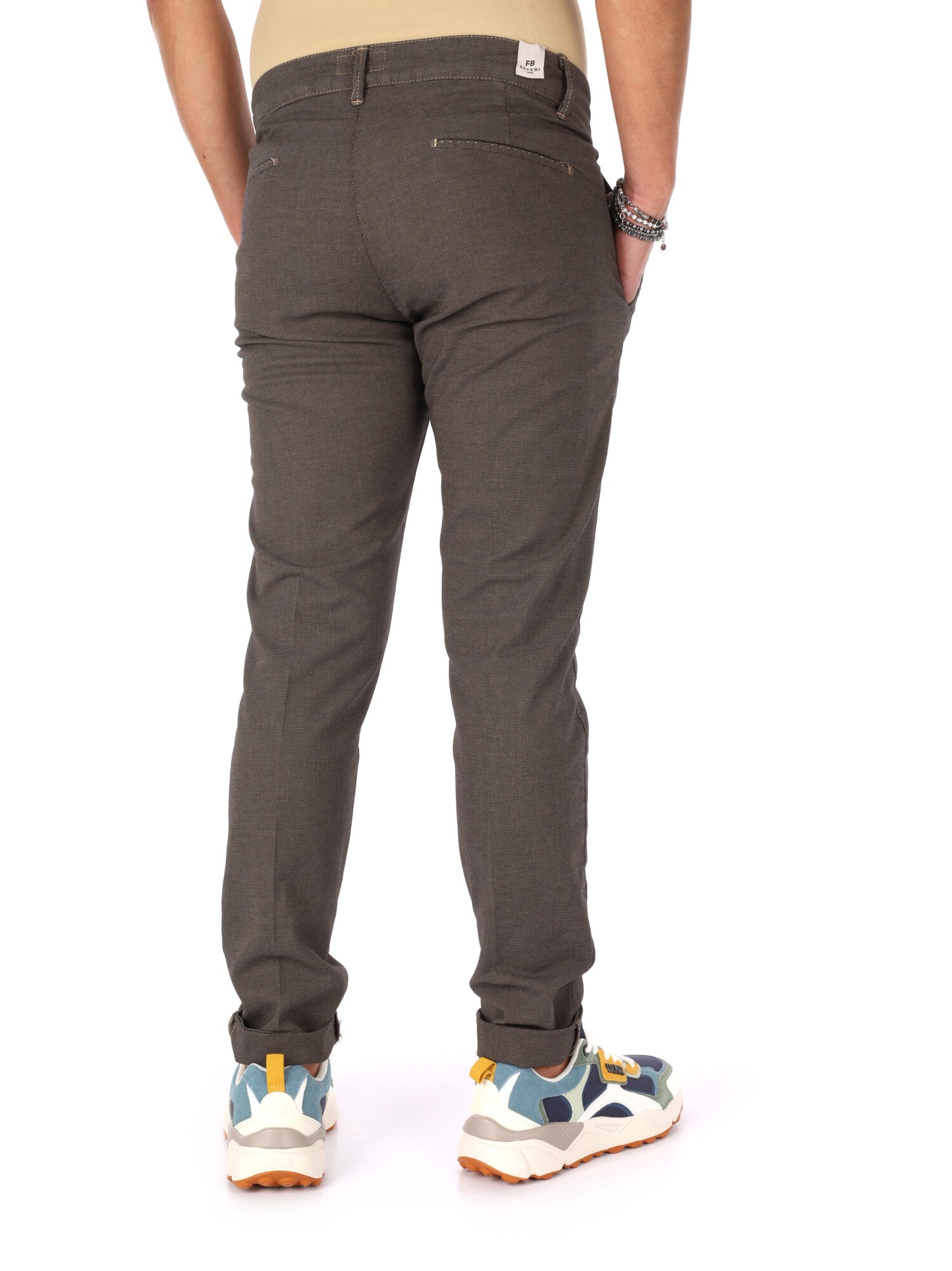 Pantaloni Birmania Bisco marroni da uomo per la primavera-estate