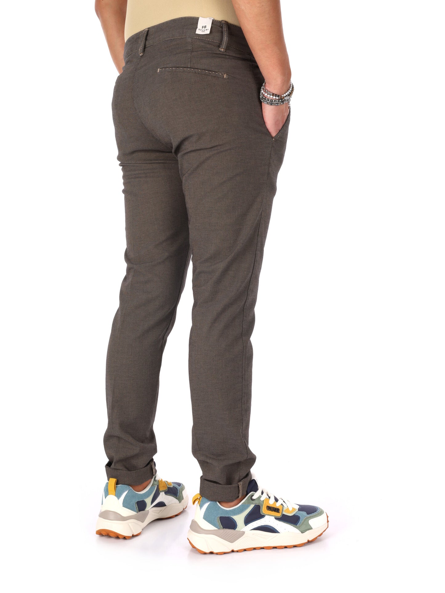 Pantaloni Birmania Bisco marroni da uomo per la primavera-estate