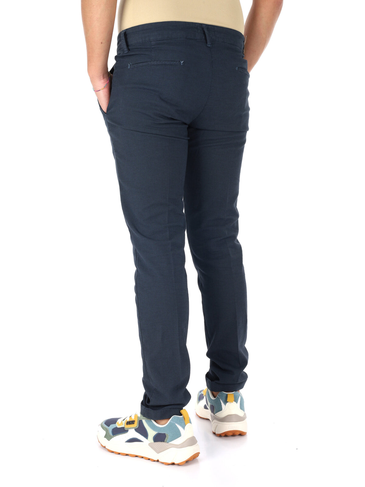 F.b. pantalone fanta da uomo indaco
