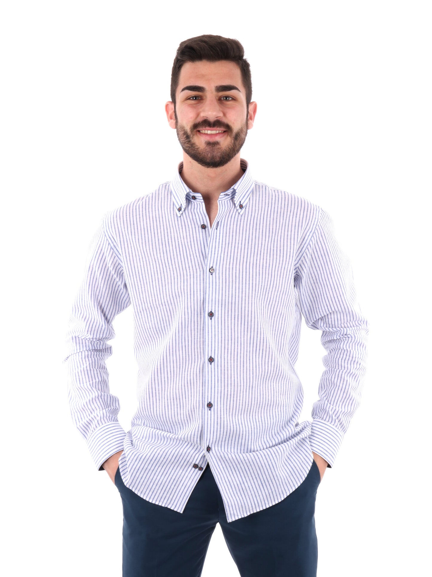 F.B. CAMICIA MISLINO - BIANCO AZZURRO