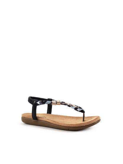 Sandali Les Filles du Sud neri da Donna, eleganza mediterranea