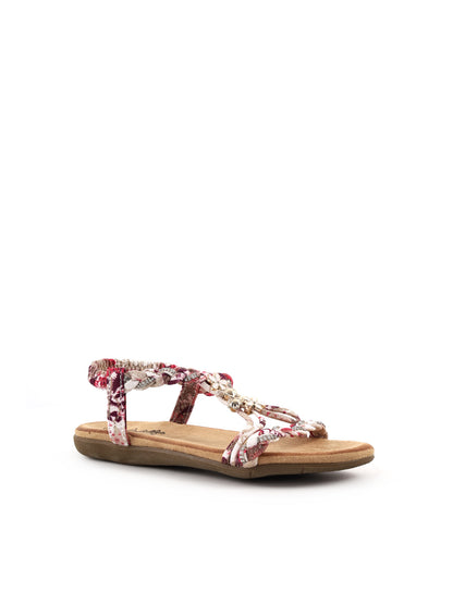 Sandali rossi da donna Les Filles du Sud, stile mediterraneo