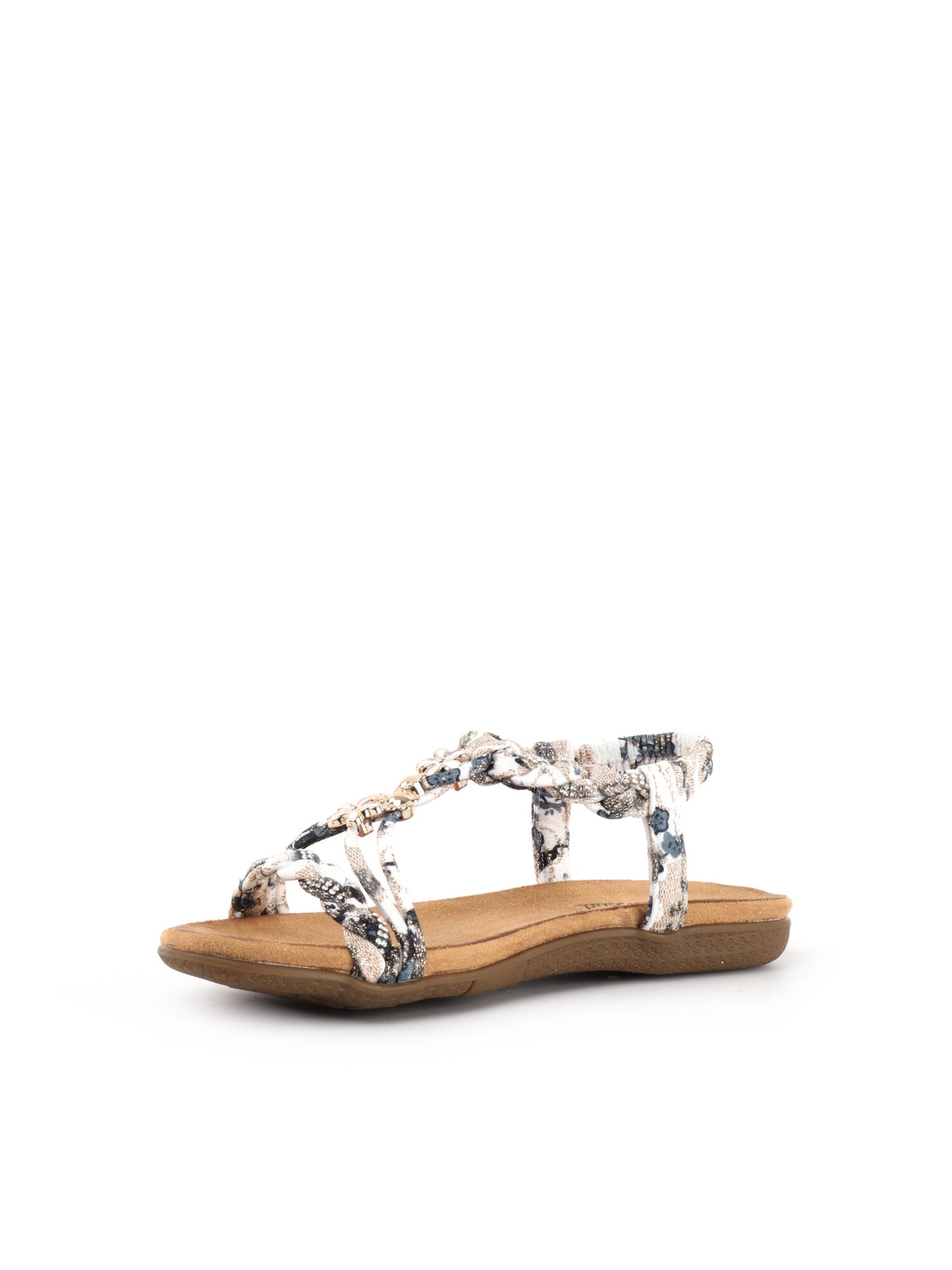 Sandali bianchi da donna Les Filles du Sud con dettagli luminosi e comodi