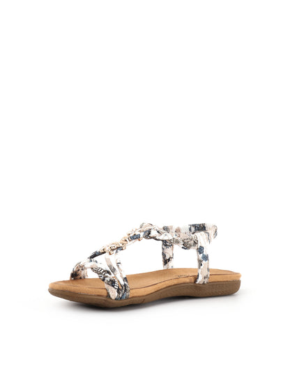 Sandali bianchi da donna Les Filles du Sud con dettagli luminosi e comodi
