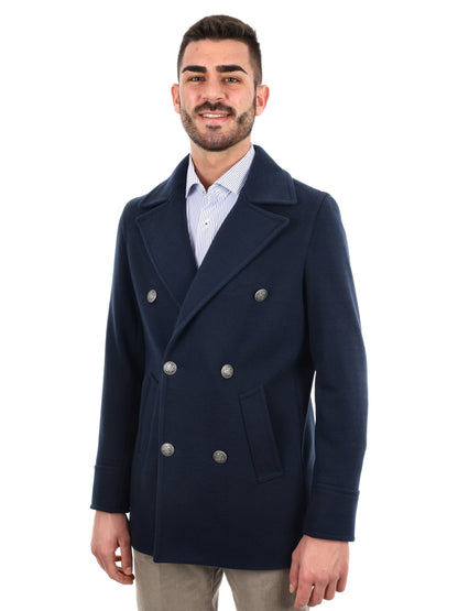 CAPPOTTO BLAZER PICOT DOPPIO PETTO FB DA UOMO BLU