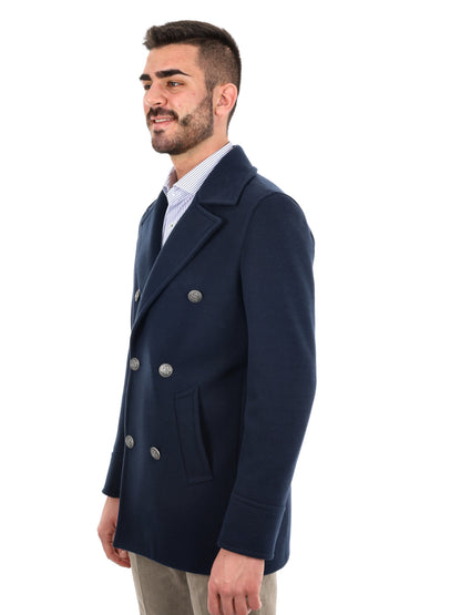 CAPPOTTO BLAZER PICOT DOPPIO PETTO FB DA UOMO BLU