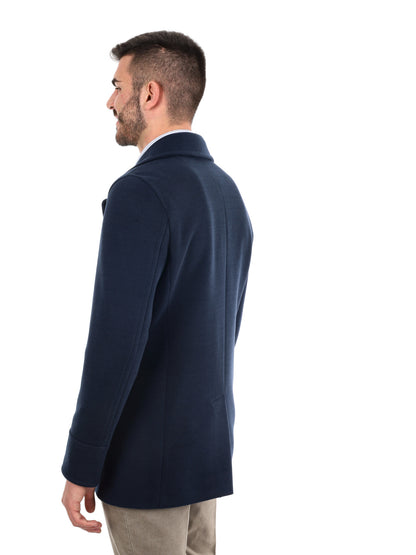 CAPPOTTO BLAZER PICOT DOPPIO PETTO FB DA UOMO BLU