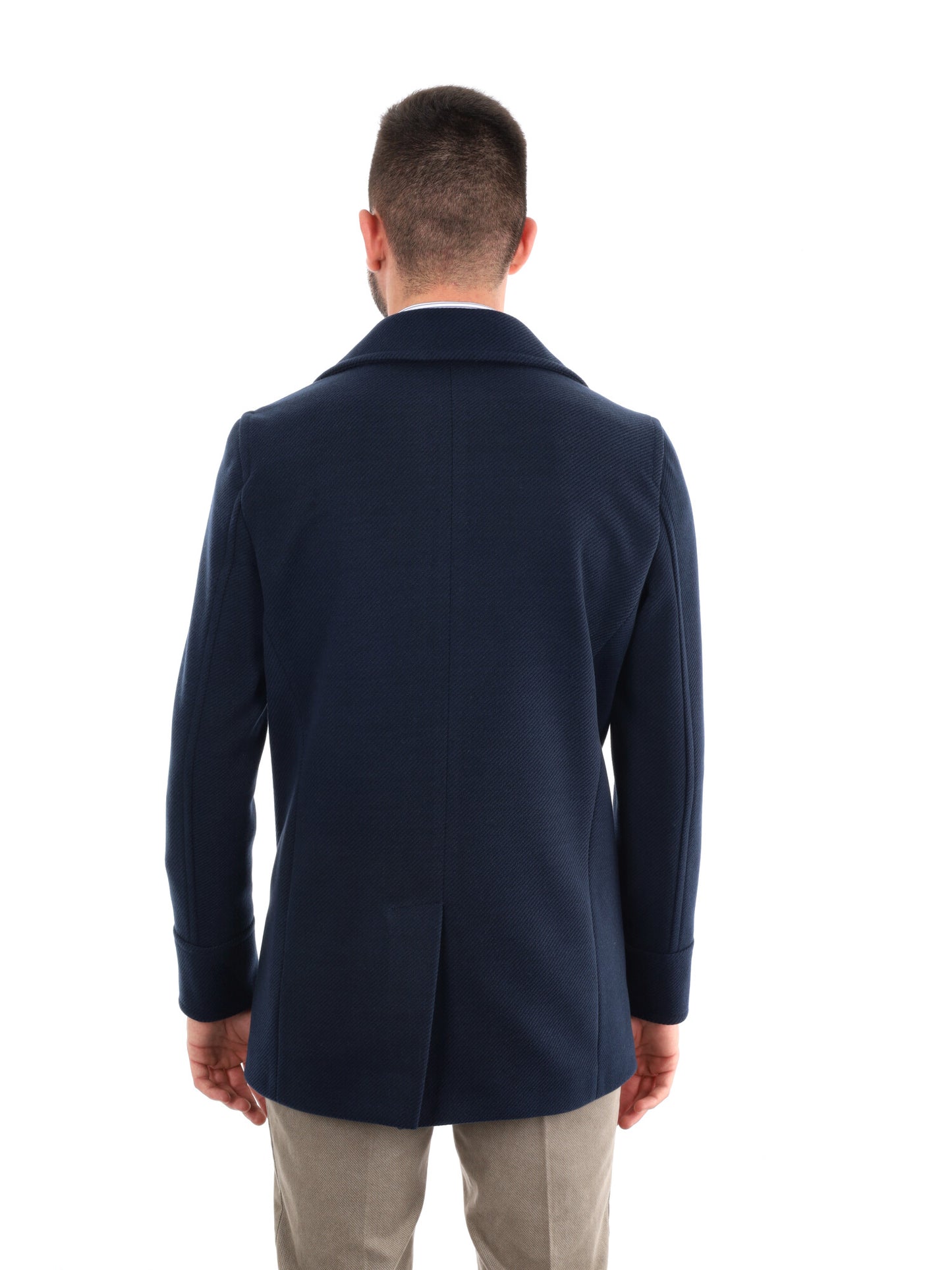CAPPOTTO BLAZER PICOT DOPPIO PETTO FB DA UOMO BLU