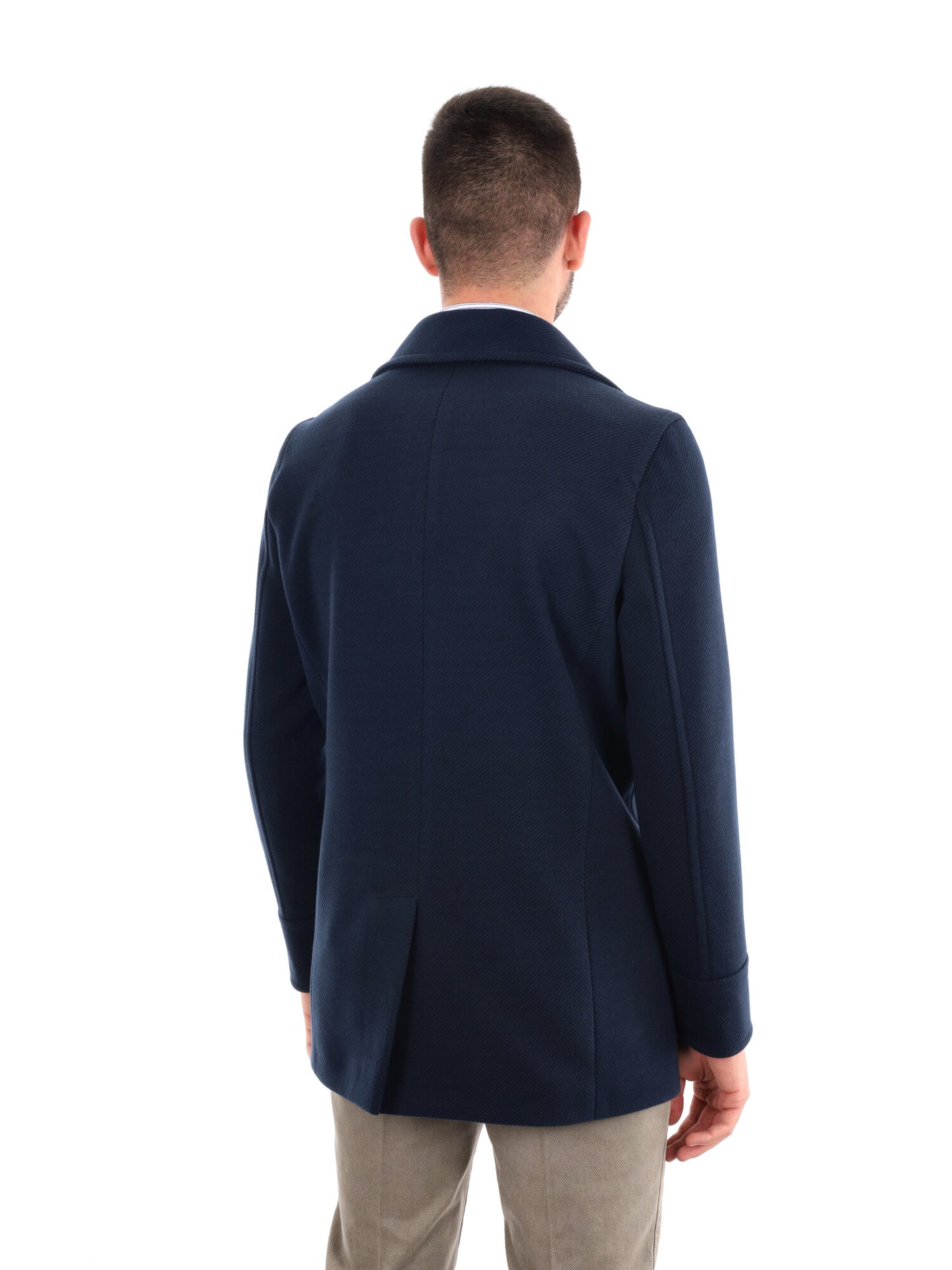 CAPPOTTO BLAZER PICOT DOPPIO PETTO FB DA UOMO BLU