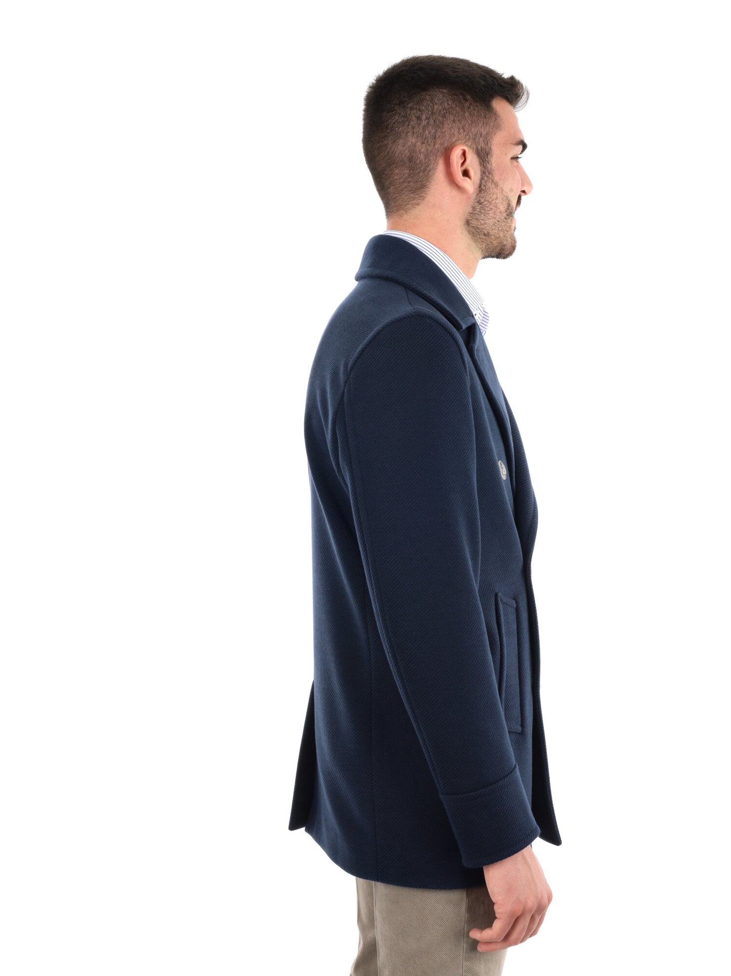 CAPPOTTO BLAZER PICOT DOPPIO PETTO FB DA UOMO BLU