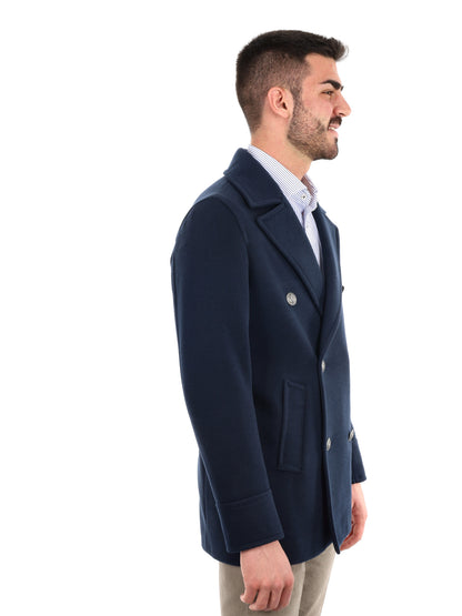 CAPPOTTO BLAZER PICOT DOPPIO PETTO FB DA UOMO BLU
