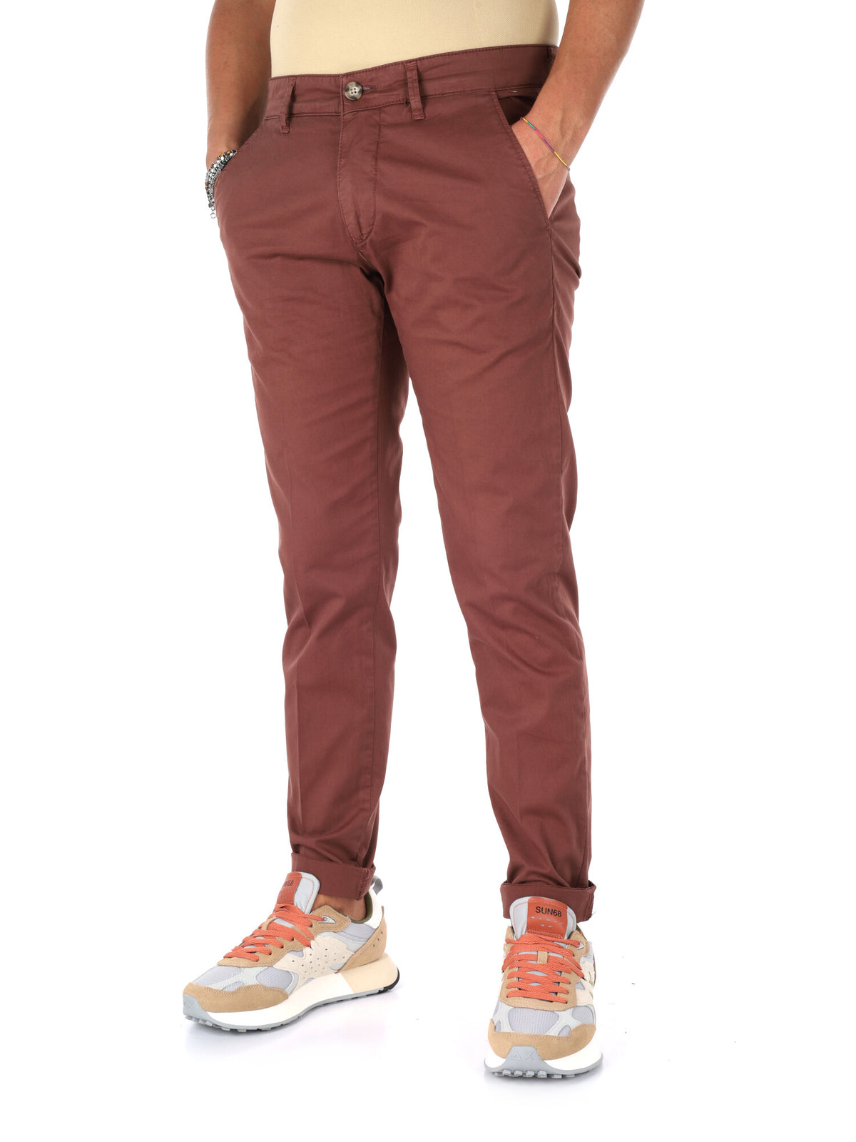 F.b. pantalone da uomo tabacco