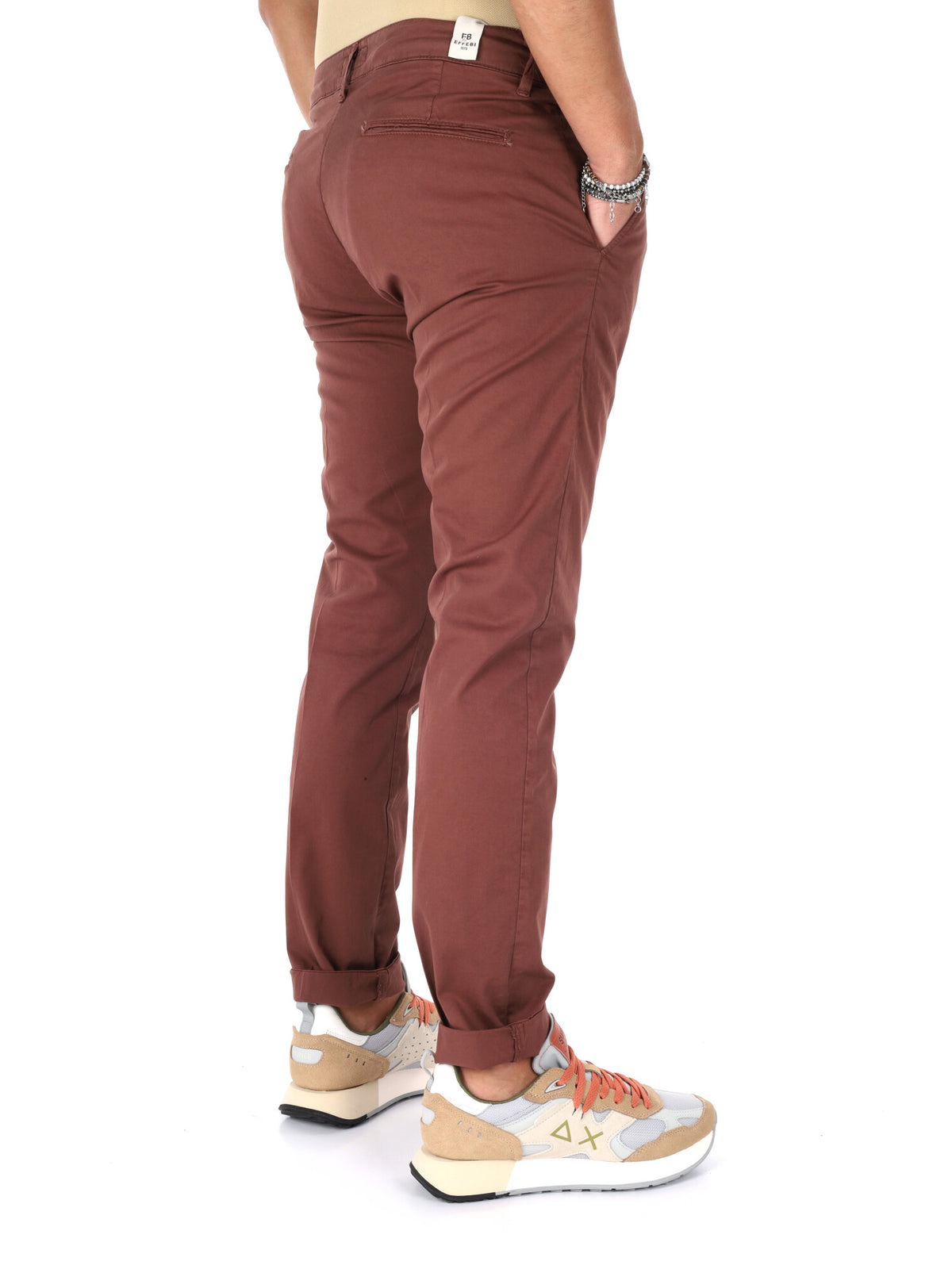 F.b. pantalone da uomo tabacco