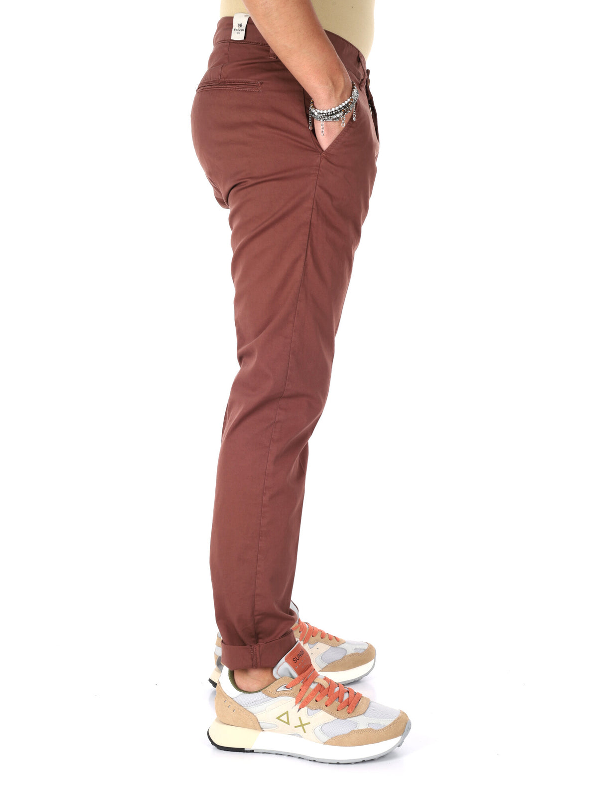 F.b. pantalone da uomo tabacco