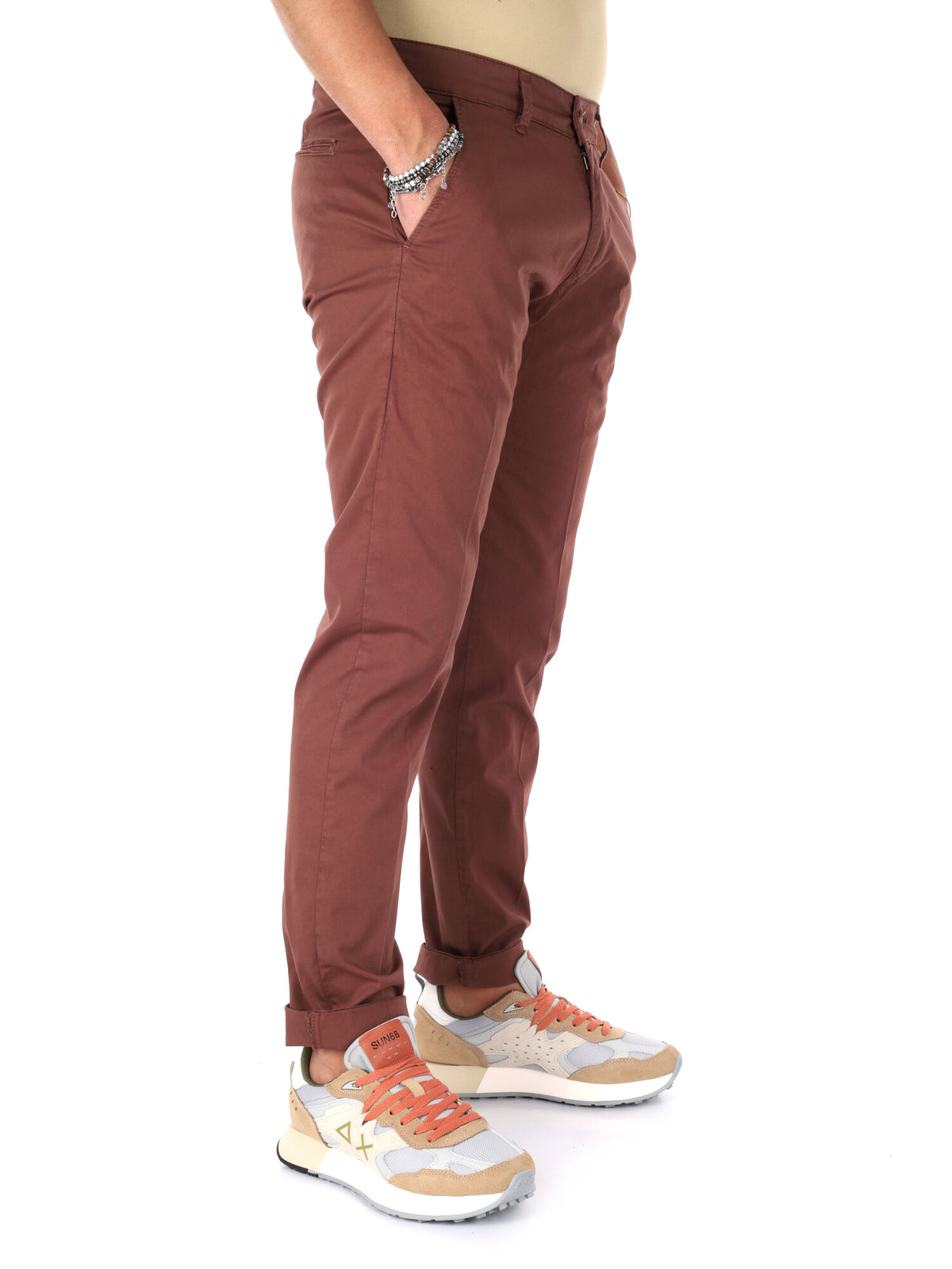 F.b. pantalone da uomo tabacco