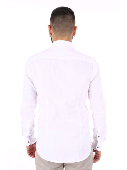 FB Camicia Bonita 369 bianca da uomo elegante e versatile